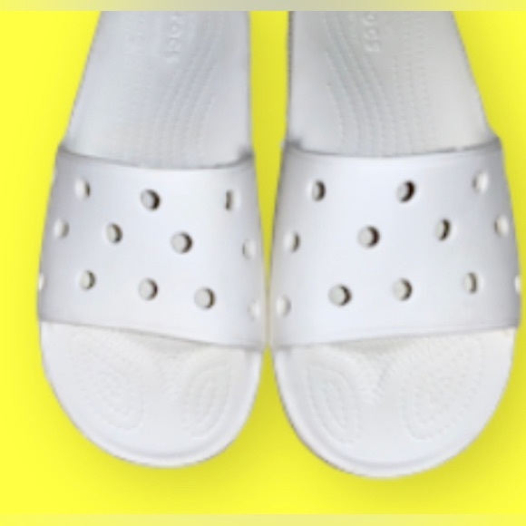 CROCS Ionic Comfort White slides unisex women’s sandals size 8 men’s size 6 - Picture 6 of 13